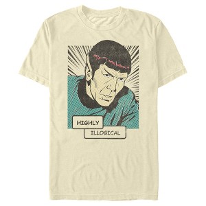 Men's Star Trek Spock Highly Illogical Comic T-Shirt - 1 of 4