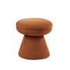 PAGED Accent Ottoman Mushroom Shape Vanity Stool Contemporary Foot Stool with Round Top, Shearling Teddy-Like Fabric for Entryway, Bedroom - 4 of 4