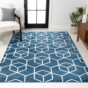 Tumbling Blocks Modern Geometric Area Rug - JONATHAN Y - 1 of 4