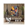 Cottage Garden West of The Wind Tropicana Teal, Orange, Black 30 x 40 Inch Waterproof Gallery Wrapped Canvas, Outdoor Garden, Yard, Patio All Weather - 2 of 2