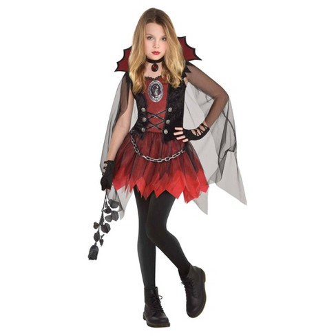 Kids Dark Vamp Girl Halloween Costume Target