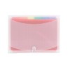 Smead Poly Expanding File, 12 Dividers, Flap and Cord Closure, Letter Size, Wave Pattern Clear with Rainbow Colored Dividers (70723) - 3 of 4