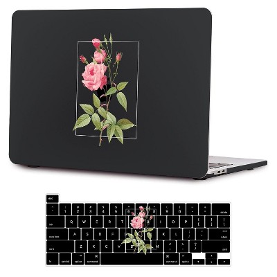 SaharaCase HybridFlex Arts Case for Apple MacBook Pro 13" Laptops Black Rose (LT00025)