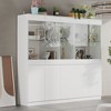 Famapy Modular Kitchen Pantry Cabinet with Light & Glass Doors - 2 of 4