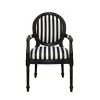 Forsythe Accent Chair Black/White- Treasure Trove Accents: Modern Stripe Design, Birch Frame, Polyester Upholstery - 2 of 4