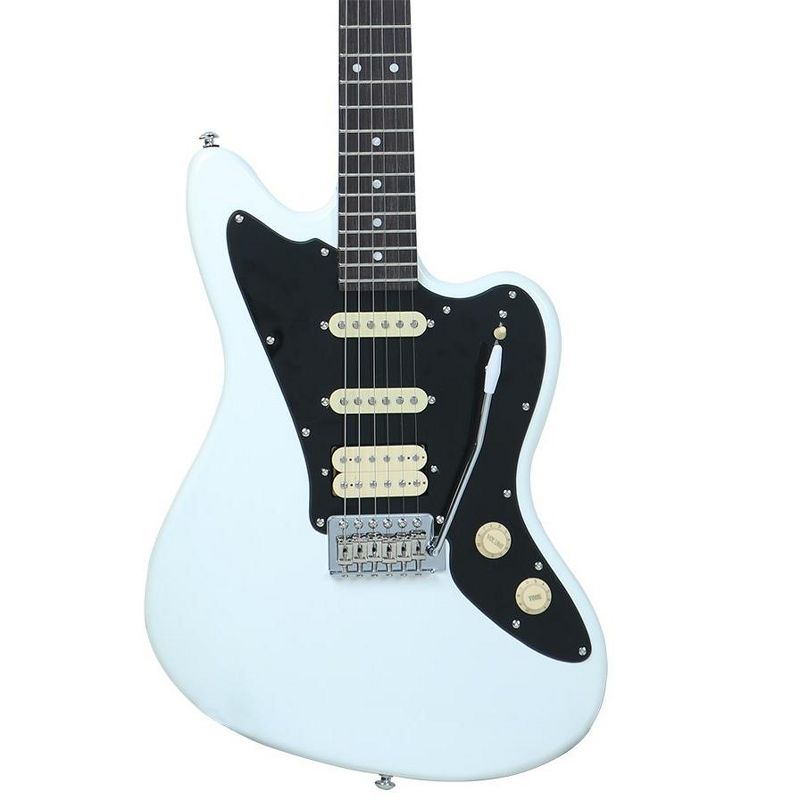 Monoprice Offset OS20 Classic Electric Guitar - White, With Gig Bag, Two Single Coils and a Humbucker - Indio Guitars, 4 of 7