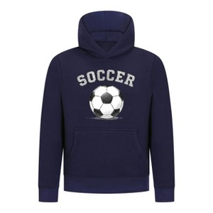 Everyday Kids Sports Collection Soccer Pullover Hoodie – Vintage Sketch Graphic Sweatshirt - 1 of 4