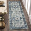 Washable Living Room Rug Vintage Rug Traditional Floral Distressed Accent Carpet Low Pile Non-Slip Floor Mat - 2 of 4