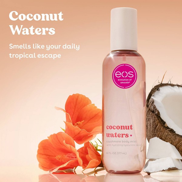 Eos Cashmere Bruma Corporal - Aguas de Coco - 6 fl oz: Cantidad 1, Formato Spray, Fragancia Original 3