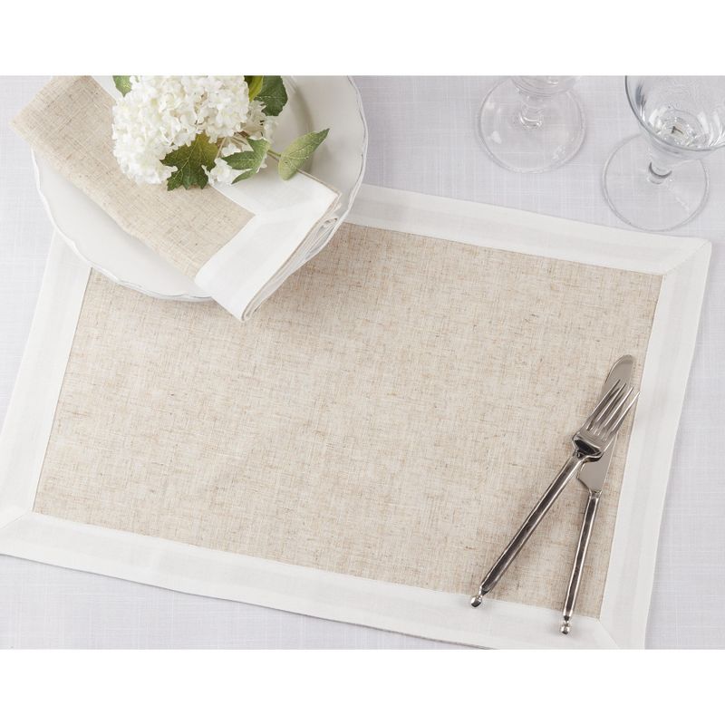 Saro Lifestyle Table Placemats With Two Tone Design, 5 of 6