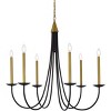 Elegant Lighting Cohen 36 inch pendant in black and brass - 3 of 4