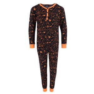 Grumpy & Gorgeous Girl's Spiderweb Pajama Set - 1 of 4