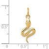 Black Bow Jewelry 14k Yellow Gold Polished 3D Snake Charm - 4 of 4