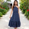 Anna-Kaci Women's Polka Dot Halter Neck Tiered Midi Dress with Elastic Waist for Casual Looks - 3 of 4