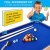 Garvee 48" Wood Pool Table Portable Billiards Table Mini Pool Table Pool Game Table with 2 Cue Sticks 16 Balls Triangle Chalk for Kids and Adults - 4 of 4