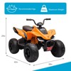 Officially Licensed Mc-Laren Ride on Car, 24V Battery Powered, 4-Wheeler Quad Car Toy ATV for 3-8yrs - 2 of 4
