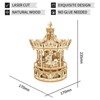 ROBOTIME Music Box 3D Puzzles,Carousel Model Building Kits,Christmas Birthday Gift for Kids Girls Daughter Wife Girlfriend, Beige, 6.7"*6.7"*9.25" - 4 of 4