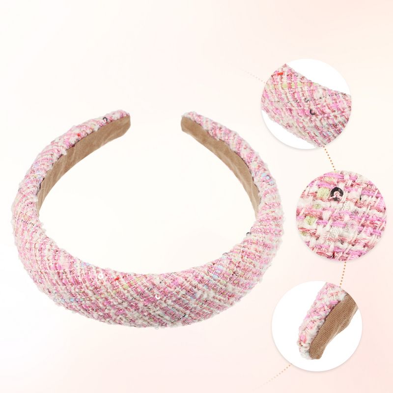 Unique Bargains Women's Retro Style Fabric Headband Pink 1 Pc, 4 of 7