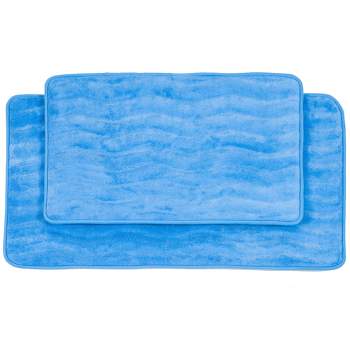 The Original Ribbed Foam Litter Mat - BlueWater Stripe – cocktailsandmeows
