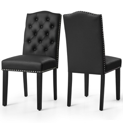Subrtex PU Leather Dining Chair for Kitchen Dining Room, Upholstered Dining Chairs Set of 2