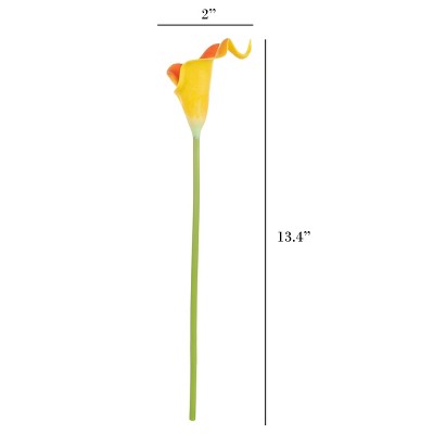 Sunset Orange Silk Calla Lily Bundle - 24 Stems