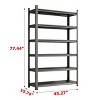 Syemin Utility Storage Shelves Garage Storage Rack, 6-Story Heavy Duty Shelve, Adjustable Shelving Unit, Industrial Shelf, Black, 45.3"*15.74"*77.44" - 4 of 4
