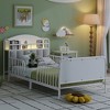 JUJABU Kids Metal Platform Bed Frame with Upholstered Headboard and Storage Shelf - 4 of 4
