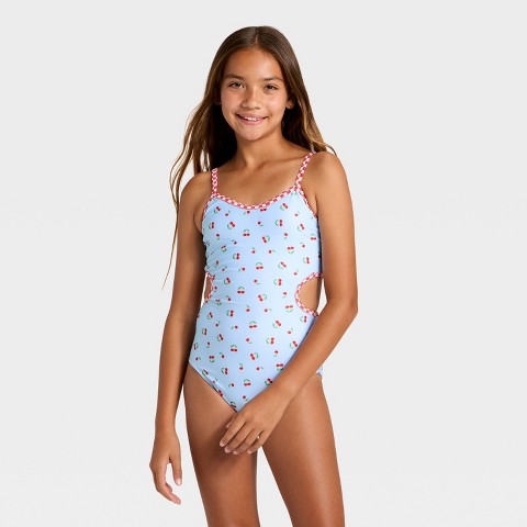 Art Class Girls' Cherry Pie One Piece Swimsuit - art class™ XL