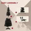 TopComfy Christmas Tree Stands Artificial Christmas Tree with Realistic Branches Christmas Interior Decor for Living Room, Black, 33.49"*5.91"*6.7" - 3 of 4
