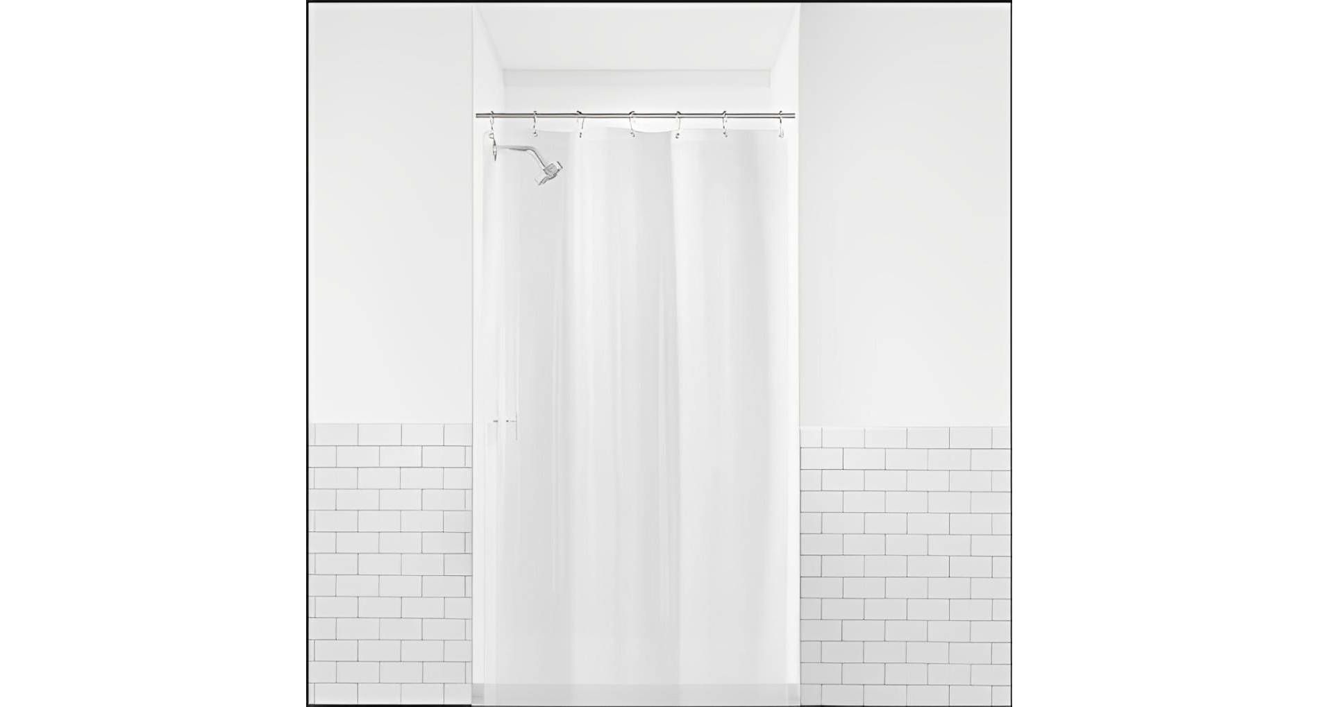 54"x78" Stall Size Medium Weight PEVA Shower Liner Clear - Threshold™: 100% PEVA, Waterproof, Grommet Top Design