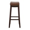 Padded Saddle Seat Barstool Hardwood - Linon - 4 of 4