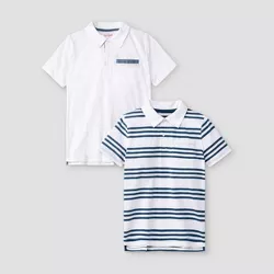 Boys' 2pk Knit Polo Short Sleeve Shirt - Cat & Jack™ White S