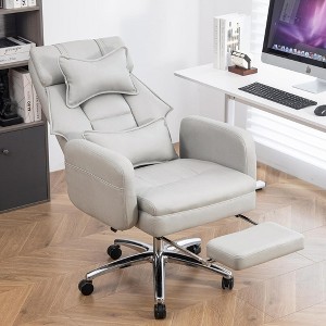 QingMoon Ergonomic Office Chair, High Back Desk Chair, Adjustable Swivel Computer Chair with Lumbar Support, Headrest and Side Pockets for Office - 1 of 4