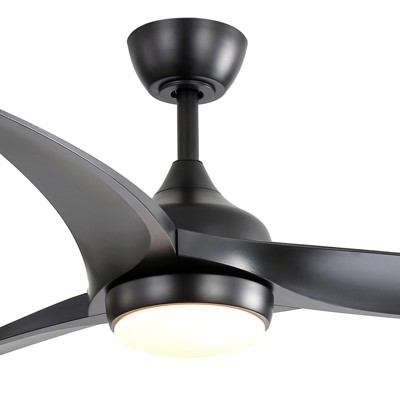 High CFM Ceiling Fans with Lights and Remote Reversible Quiet DC Motor 6 Speeds Dimmable 52'' Modern Ceiling Fan for Bedroom Kitchen Outdoor Patios