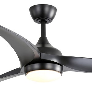 High CFM Ceiling Fans with Lights and Remote Reversible Quiet DC Motor 6 Speeds Dimmable 52'' Modern Ceiling Fan for Bedroom Kitchen Outdoor Patios - 1 of 4