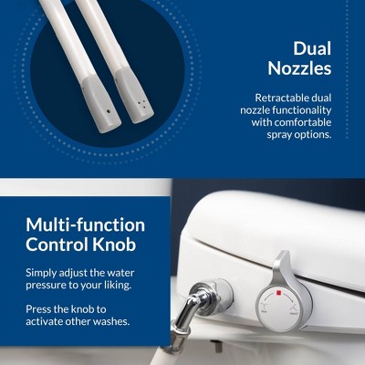 BB-500 White Heated Elongated Smart Bidet Toilet Seat
