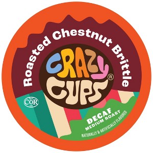 Crazy Cups Decaf Roasted Chestnut Brittle Flavored Coffee Pods - 1 of 4