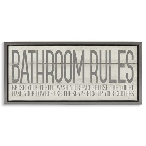 Stupell Industries Planked Style Bathroom Rules, 31" x 14" - 1 of 4
