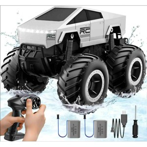 TopComfy Baby and Toddler Learning Toys Big Wheel Amphibious Off Road Car Large Anti Slip Wheels Land Water Use for Kids, Silver, 9.96"*6.5"*5.12" - 1 of 4