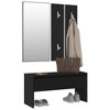 vidaXL Hallway Furniture Set Black Engineered Wood - 4 of 4