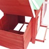 vidaXL Chicken Coop with Nest Box Red 76"x26.8"x41" Solid Firwood - 4 of 4