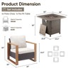 Buenhomino Outdoor Wicker Patio Furniture Set with Fire Pit Table, 5 Pieces Patio Conversation Sets with 4 Outdoor Patio Chairs and 1 Fire Pit Table - 3 of 4