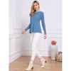 Allegra K Women Pullover Tops Long Sleeve Crew Neck Stretchy Knit Casual Loose Fit Peplum 2025 Sweaters - 4 of 4