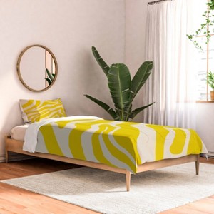 Deny Designs Angela Minca Abstract Lines Yellow Twin/Twin XL Comforter and Sham Set (2-3pc Set) - 1 of 4