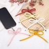 Unique Bargains PU Leather Bag Phone Charm Hanging Accessories Bow Keychains 4 Pcs - 3 of 4