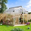 6x8 FT Greenhouse for Outdoors,Polycarbonate Greenhouse with Quick Setup Structure and Roof Vent,Aluminum Greenhouses for Outdoors Heavy Duty - 2 of 4