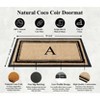 A1HC Natural Rubber Coir Outdoor Doormat 24x48 Monogrammed Anti-Shed Treated Durable Front Door Mat - 3 of 4