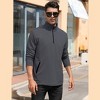 Men's Quarter - Zip Long - Sleeve Pullover, Stylish and Versatile Top for Casual and Active Wear - 4 of 4