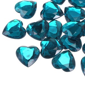 Unique Bargains Acrylic Flat Back Heart DIY Crafting Decor Jewelry Rhinestone 20 Pcs - 1 of 4