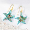 Ross-Simons Italian Murano Glass Starfish Drop Earrings With 18kt Gold Over Sterling - 3 of 4